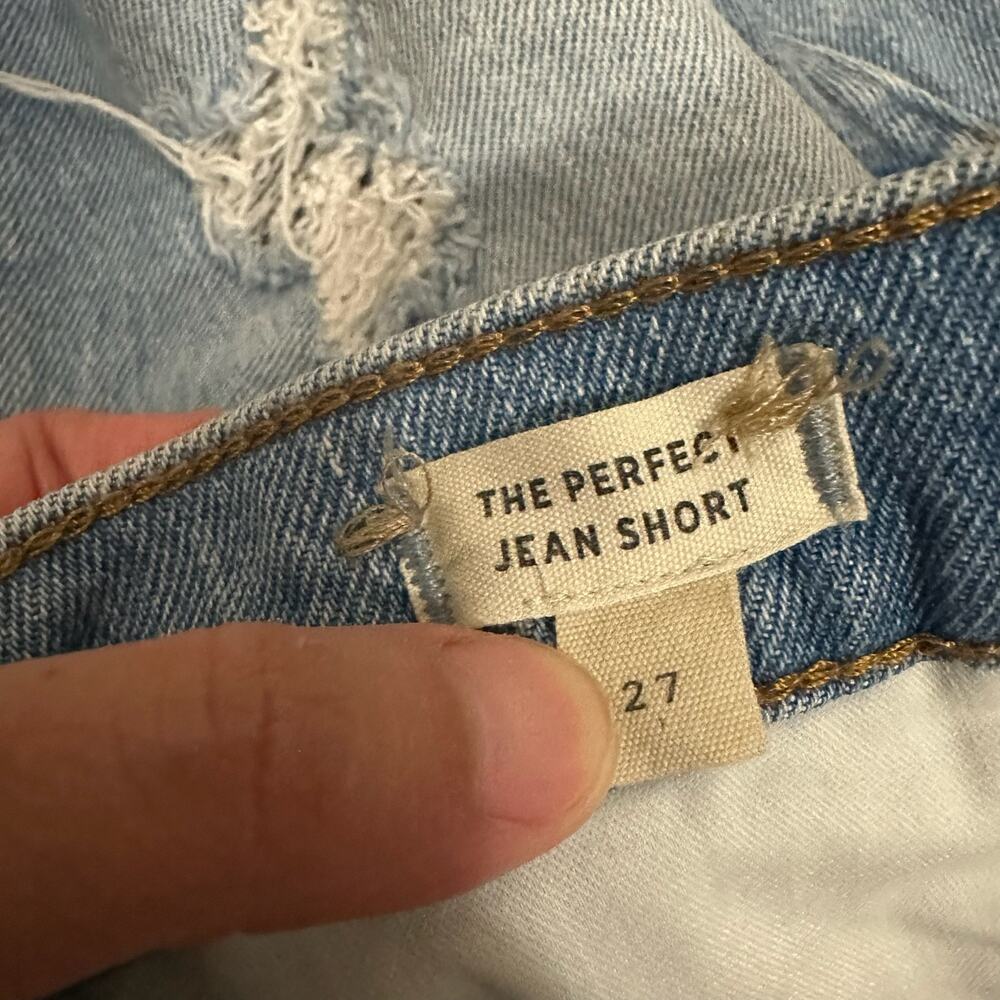 MADEWELL The Perfect Jean Short Blue Distressed Cut Off HR Grunge - Picture 8 of 11